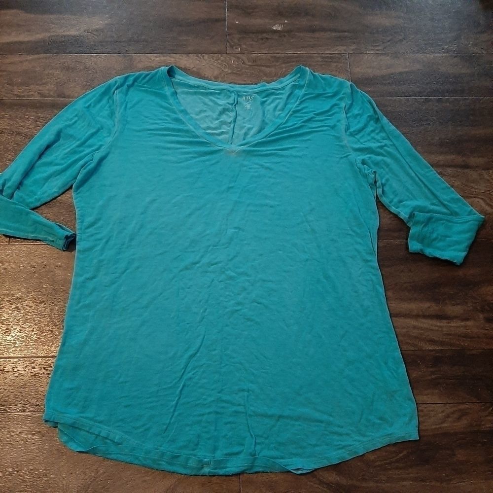 A new approach sz XL turquoise stretch comfy top